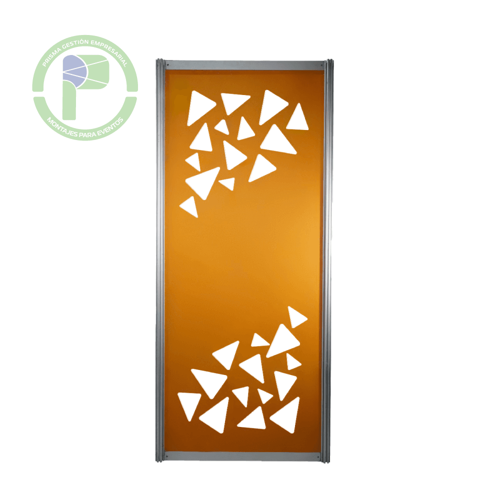 Panel troquelado triangular naraja