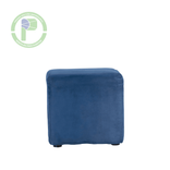 Puff cuadrado azul gamusa