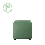 Puff cuadrado verde cuero
