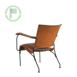Silla cuero miel