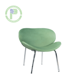 Silla Prana cóncava cuerina verde