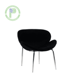 Silla Prana cóncava gamuza negra